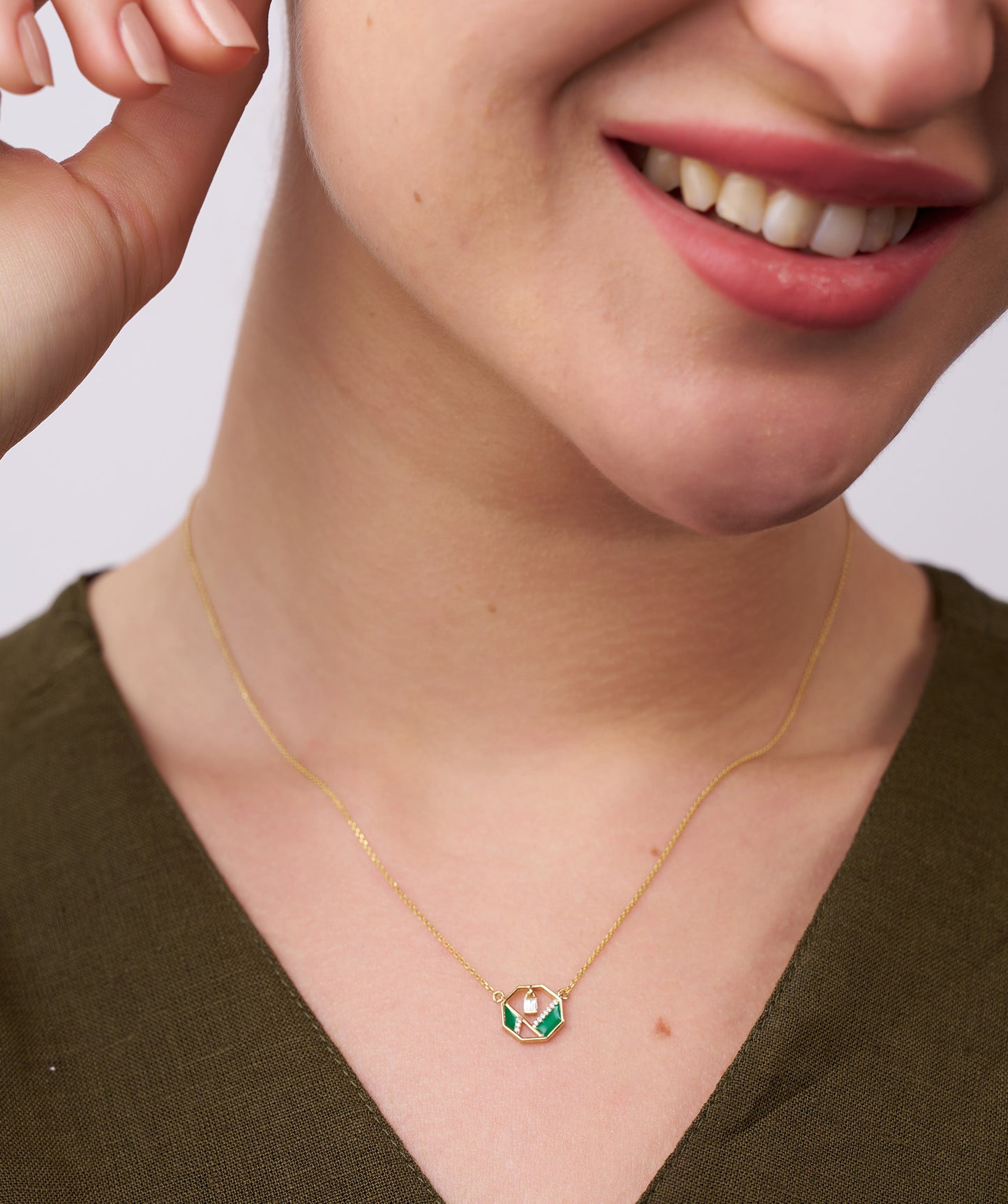 Art Deco-Inspired Octagon Necklace