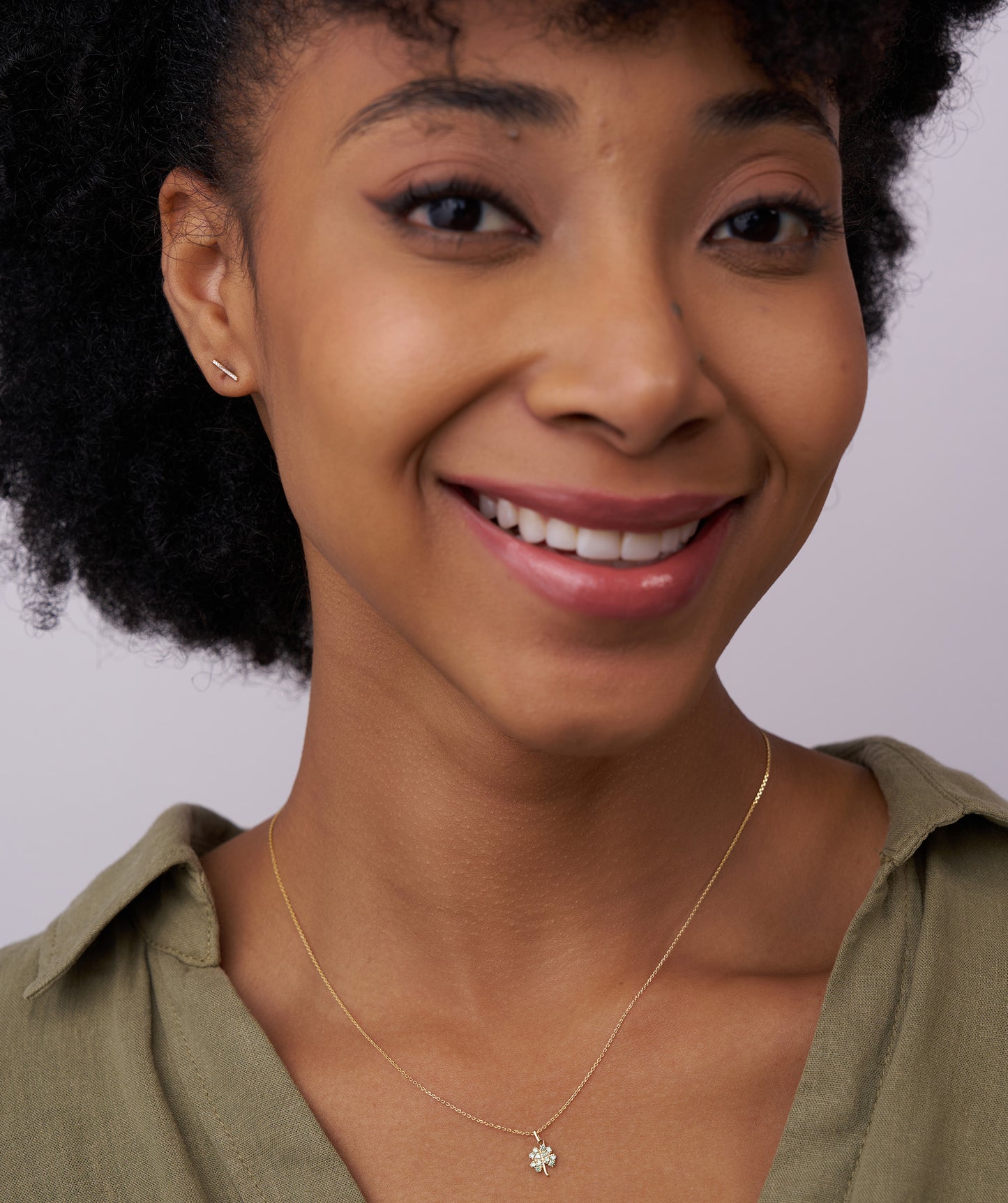 Green Fortune Clover Pendant