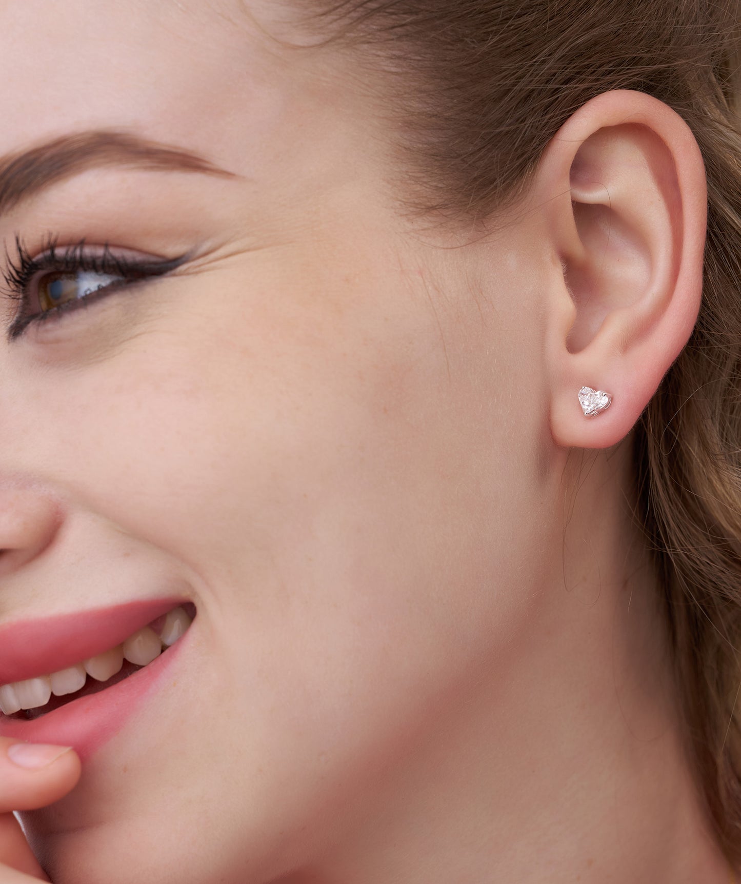 Heart Diamond Studs