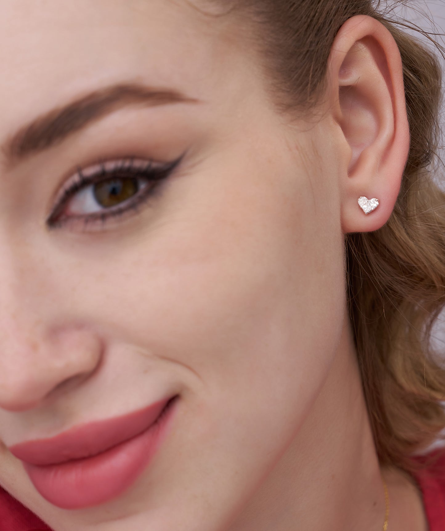 Heart Diamond Studs