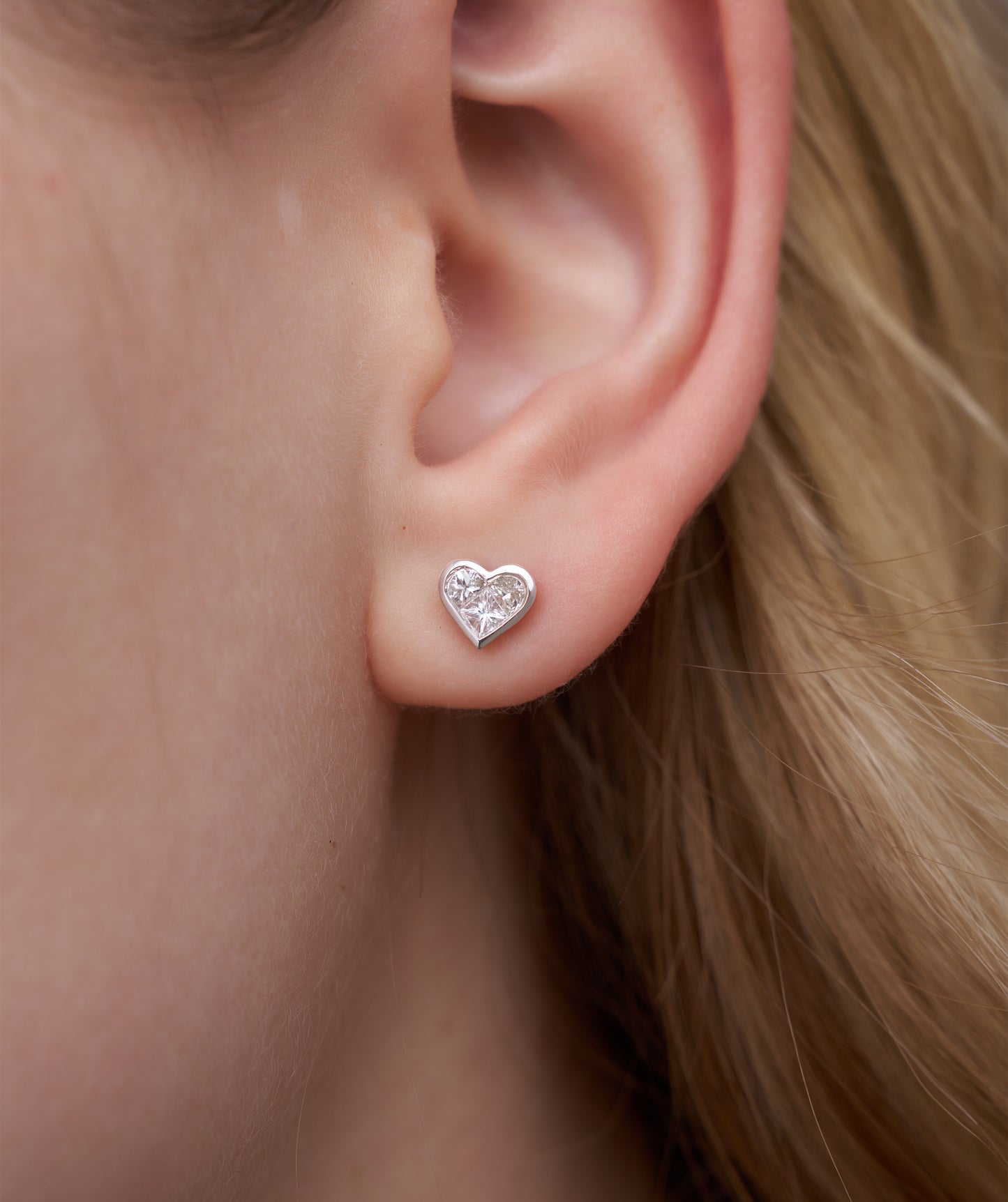 Timeless Diamond Heart Earrings