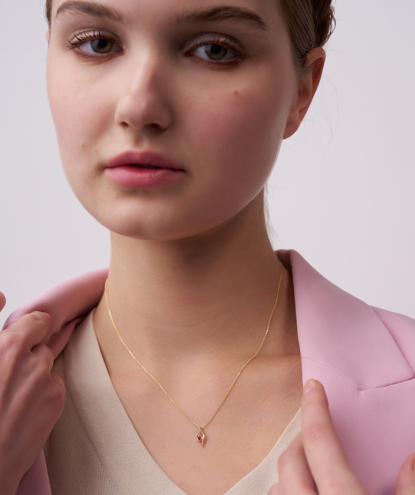 Artful Pendant with Bezel-Set Stone