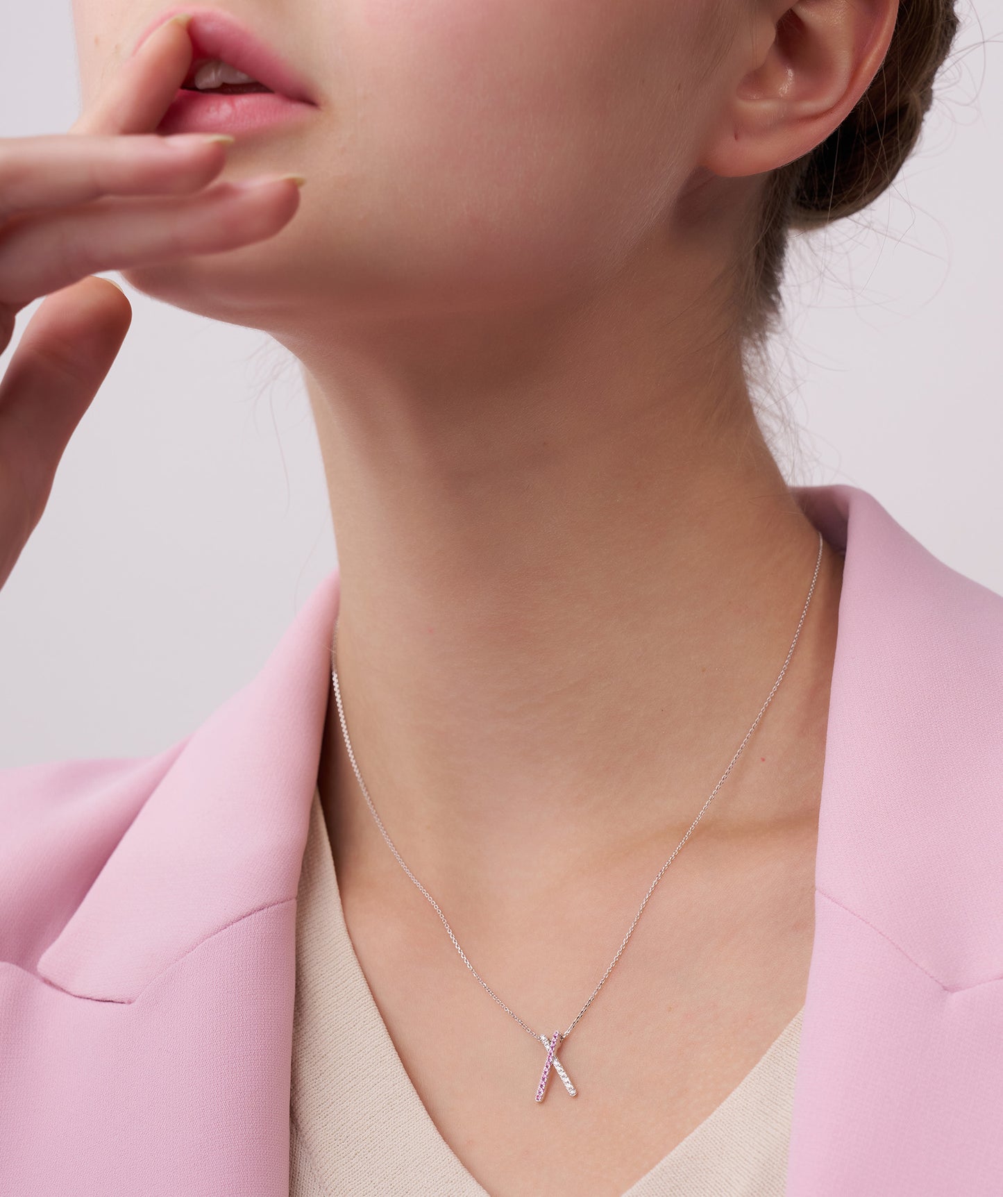 14K Gold "X" Necklace