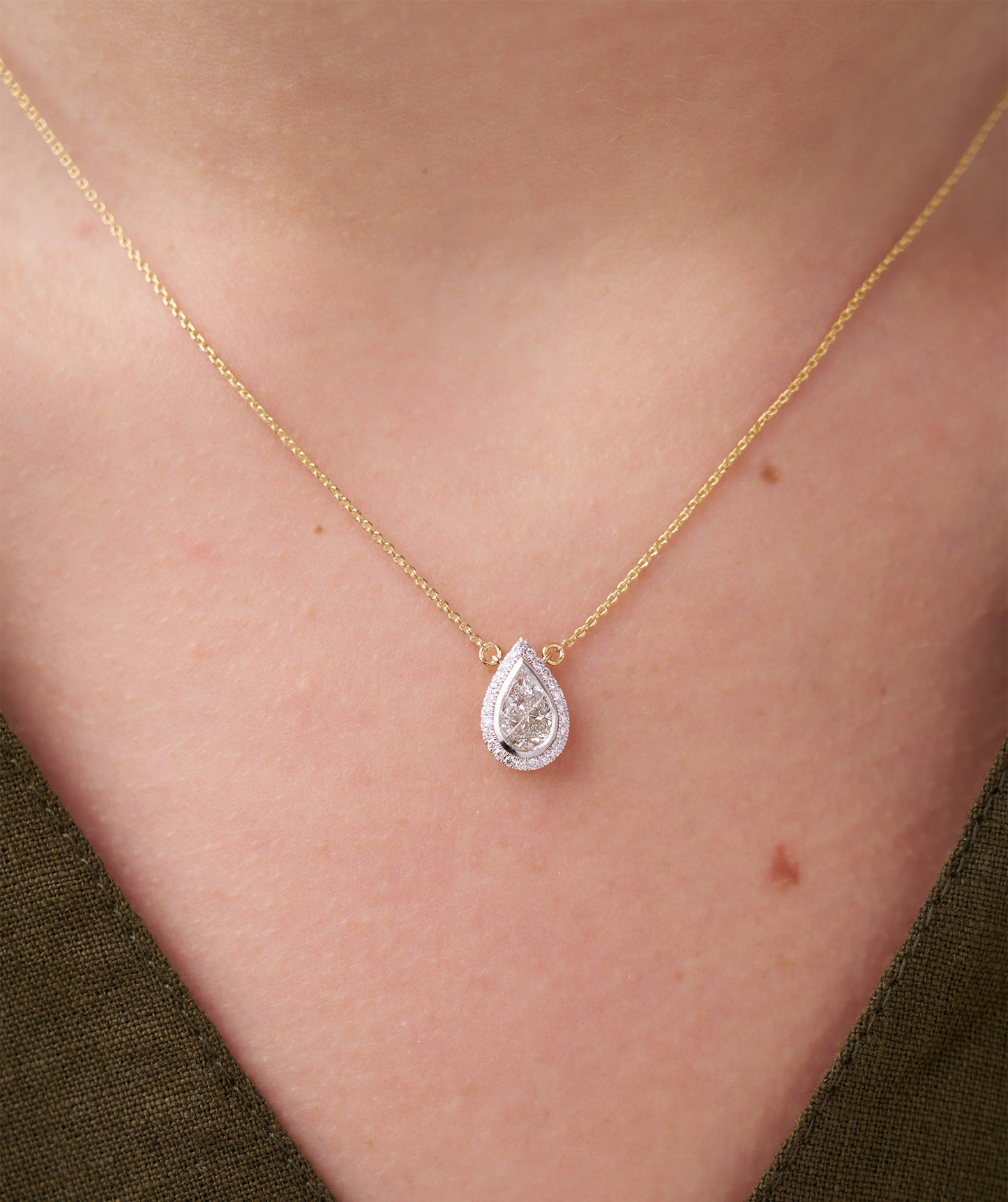 Pear-Cut Diamond Pendant