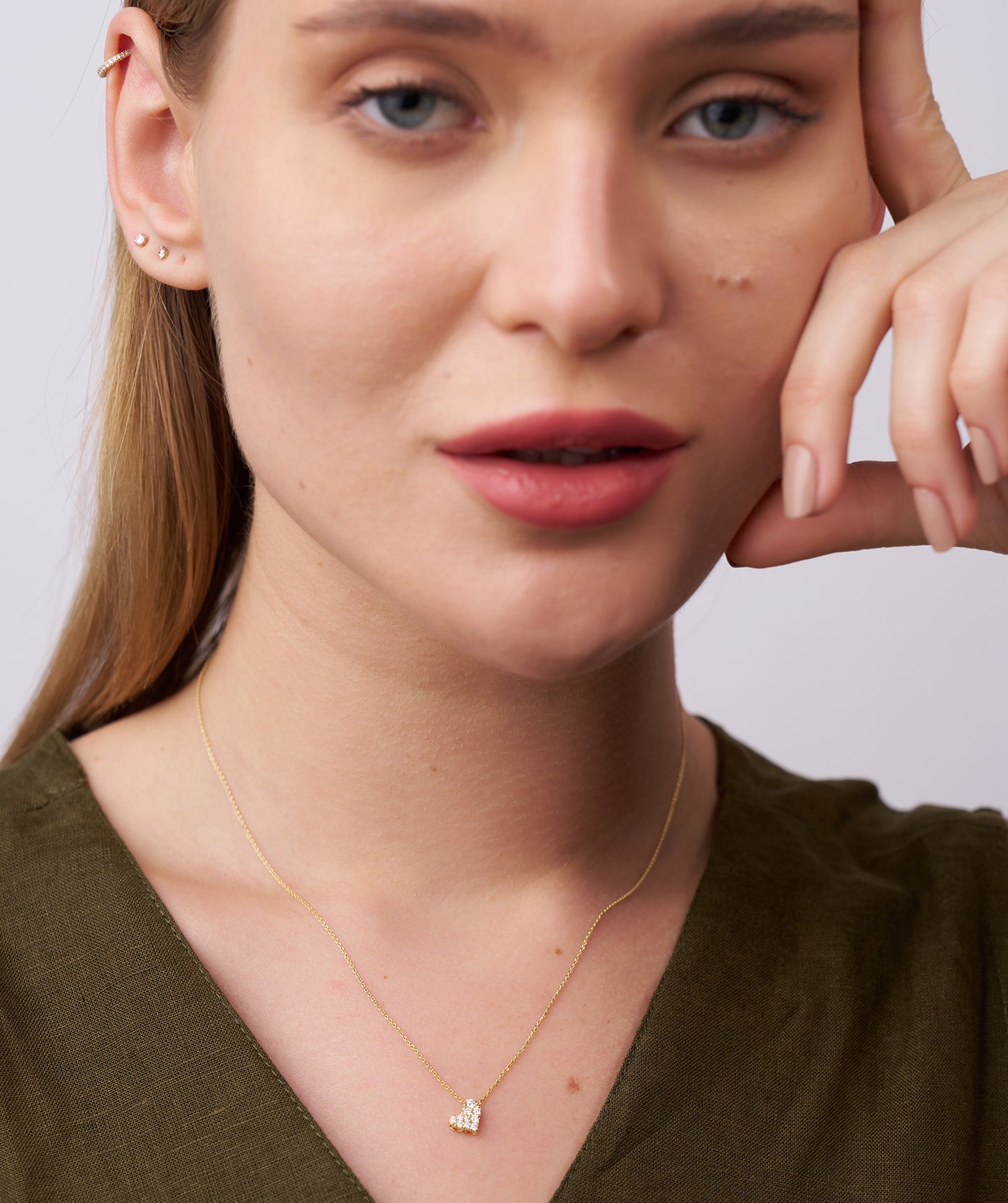 Pave Heart Necklace