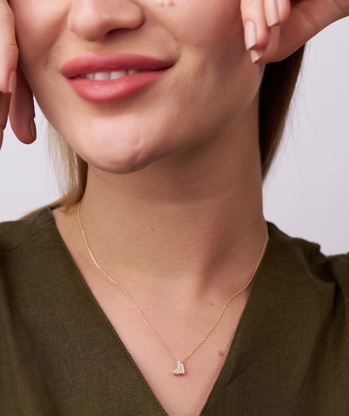 Pave Heart Necklace