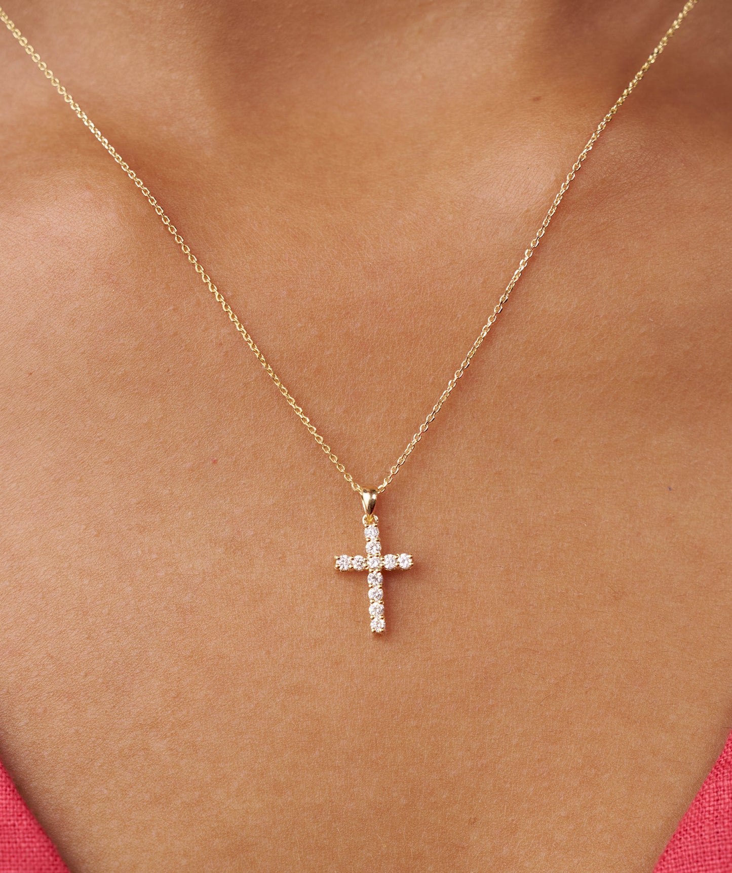 Faith & Sparkle Diamond Cross Pendant