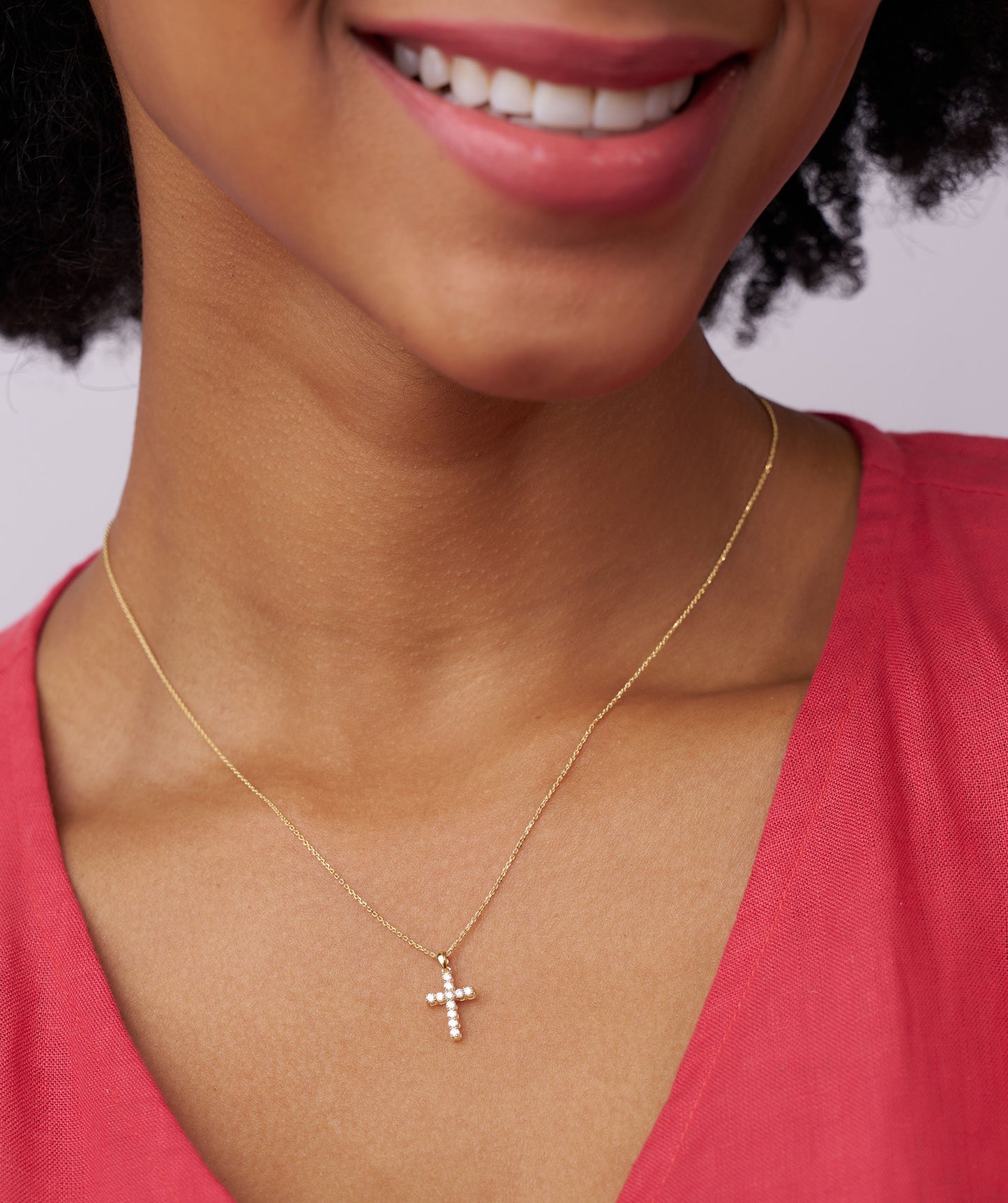 Faith & Sparkle Diamond Cross Pendant