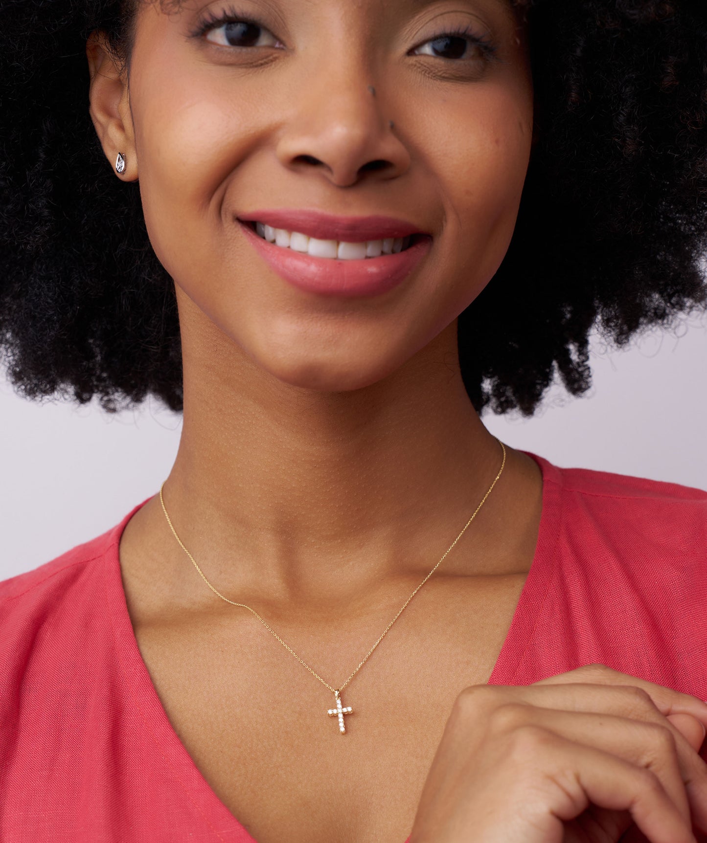 Faith & Sparkle Diamond Cross Pendant