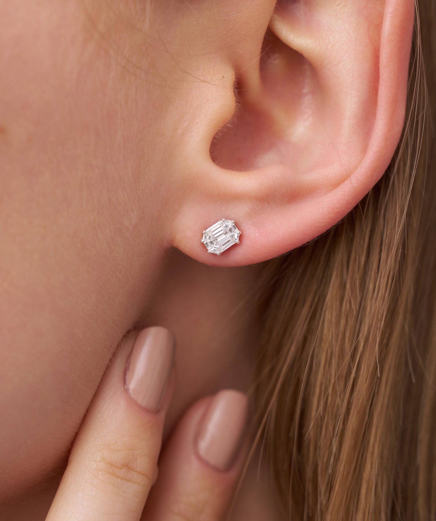 Timeless Emerald Cut Diamond Studs