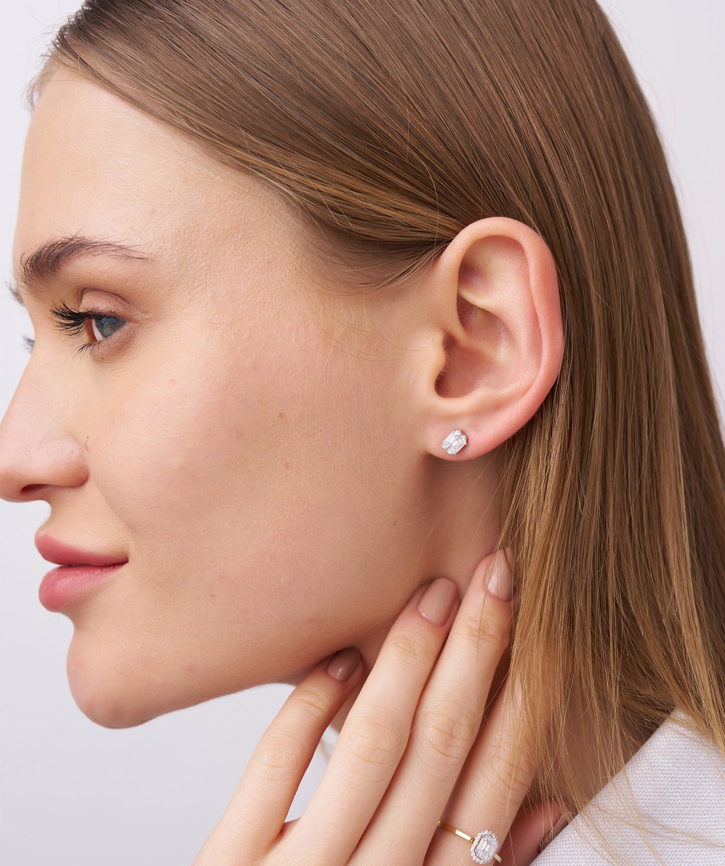 Timeless Emerald Cut Diamond Studs