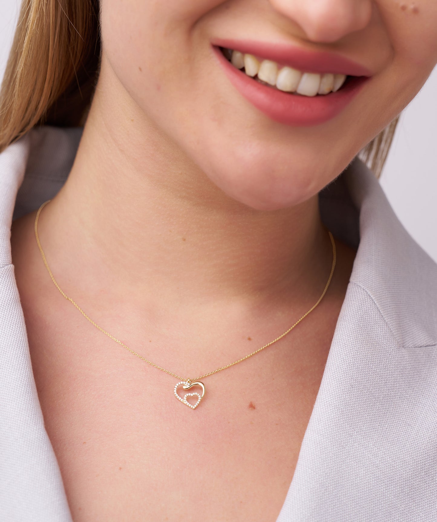 Double Heart Necklace