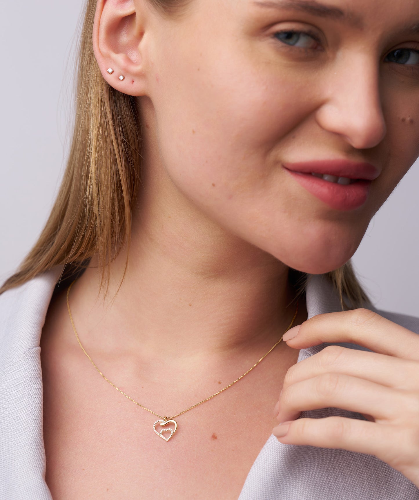 Double Heart Necklace