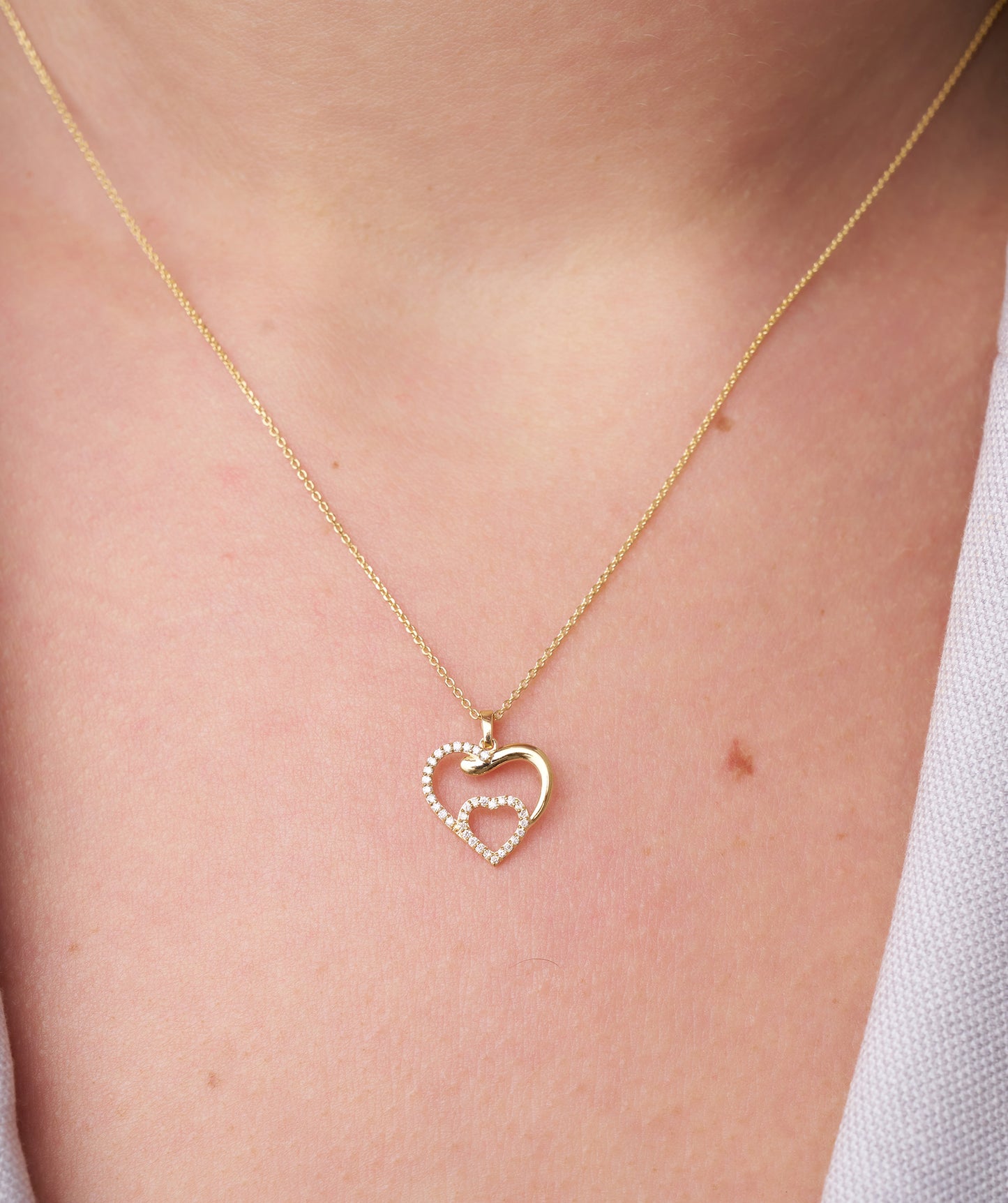 Double Heart Necklace