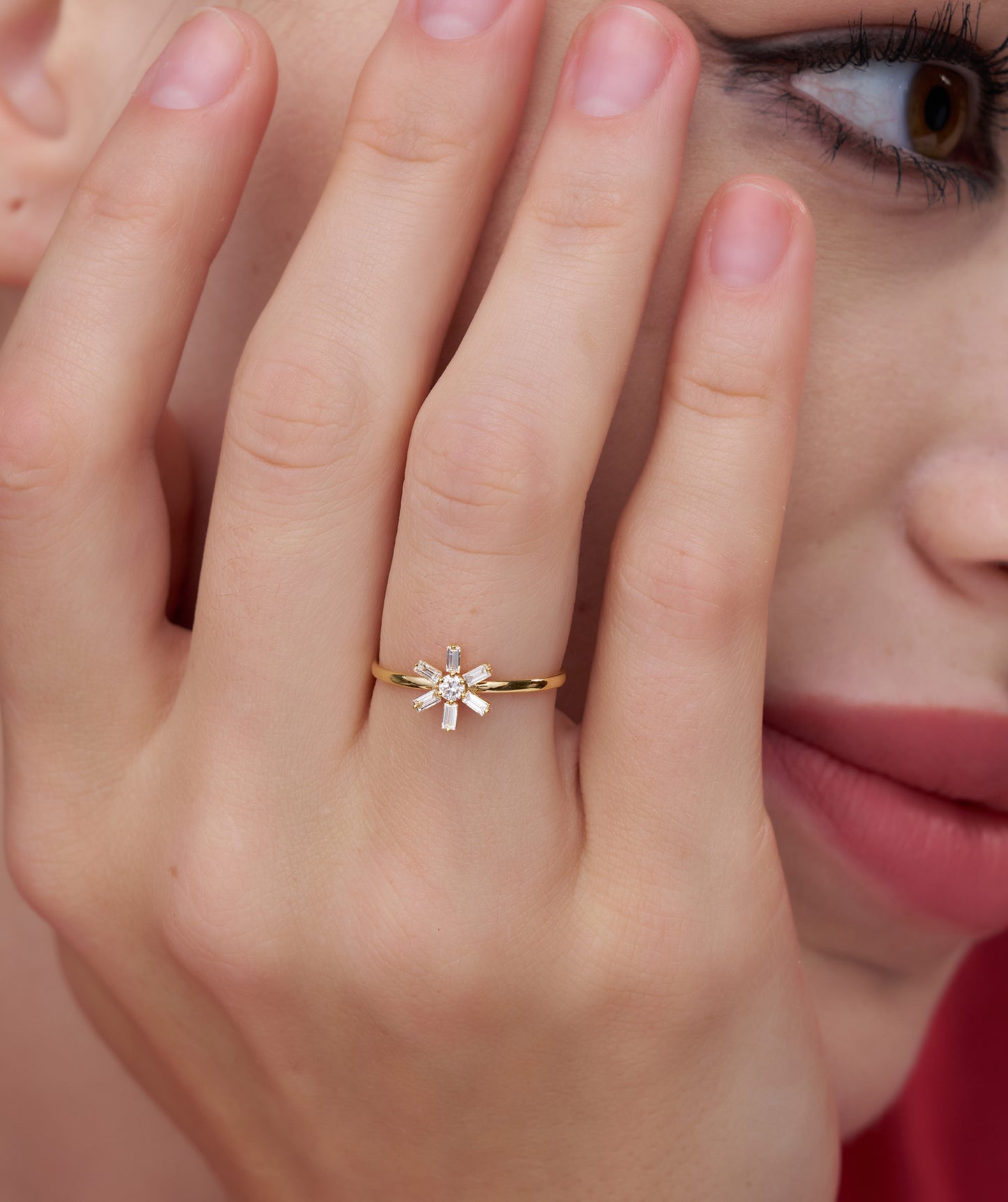 Baguette and Round Diamond Ring