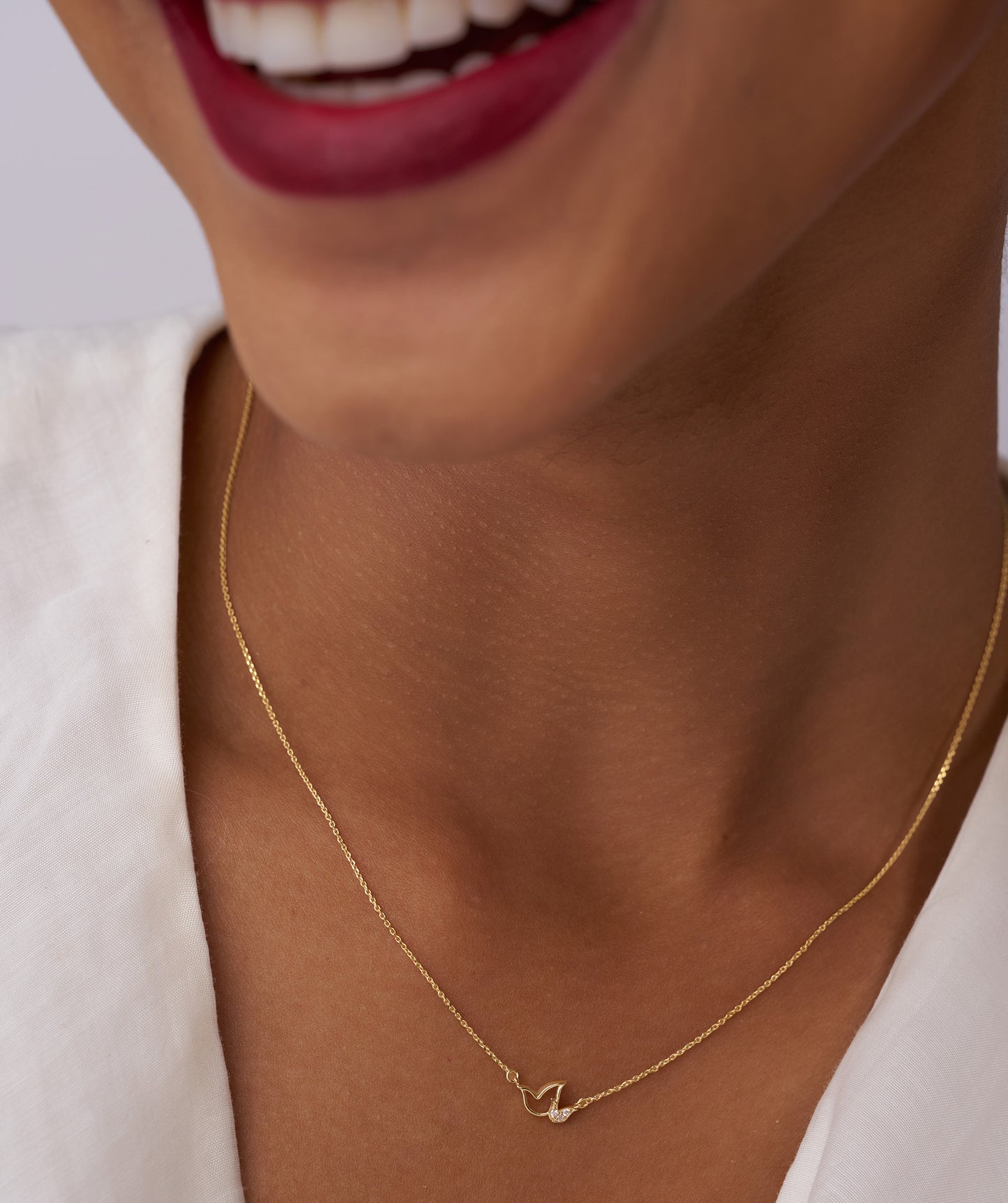 14K Gold Bird Necklace