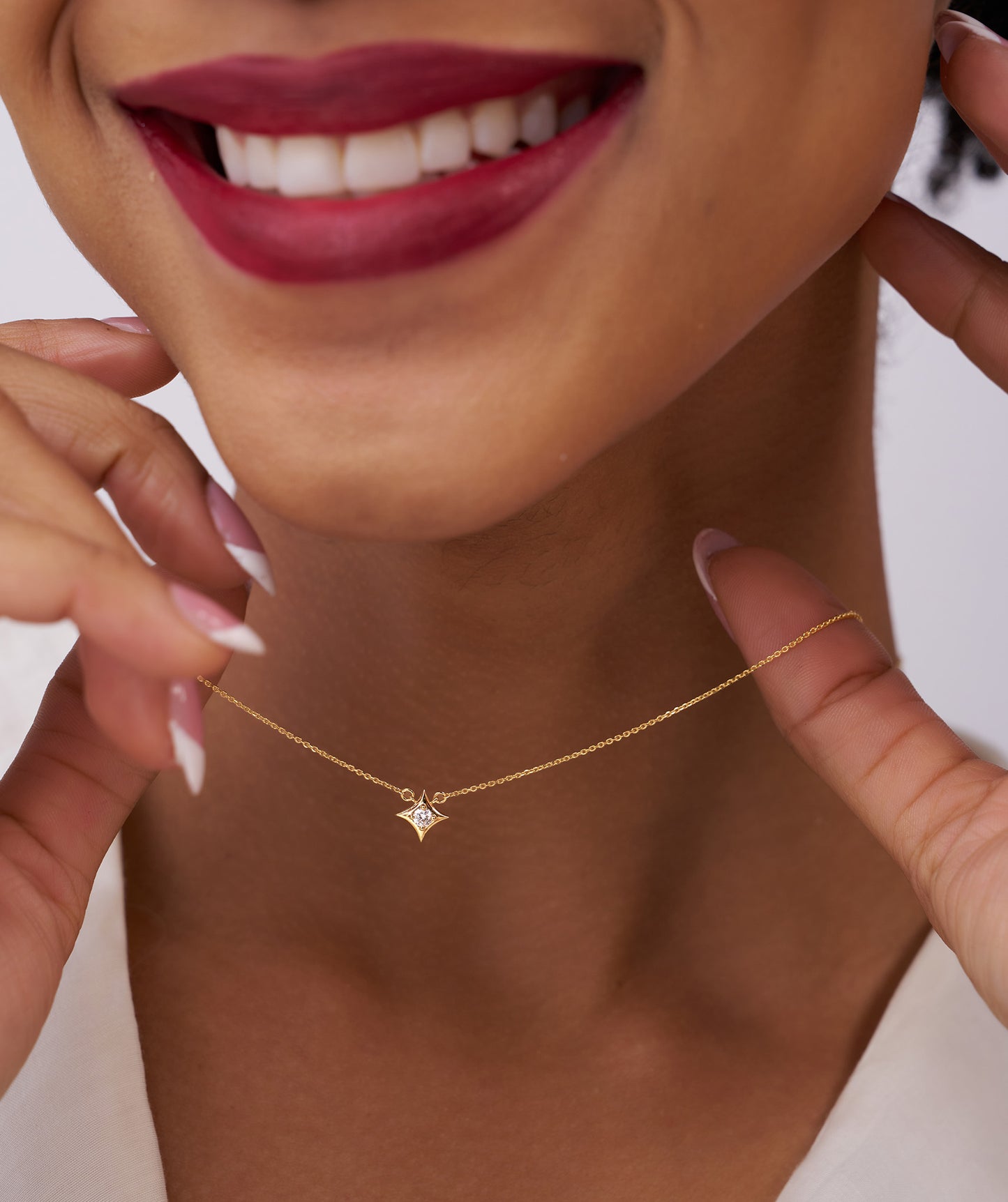 Four-Point Star Diamond Necklace