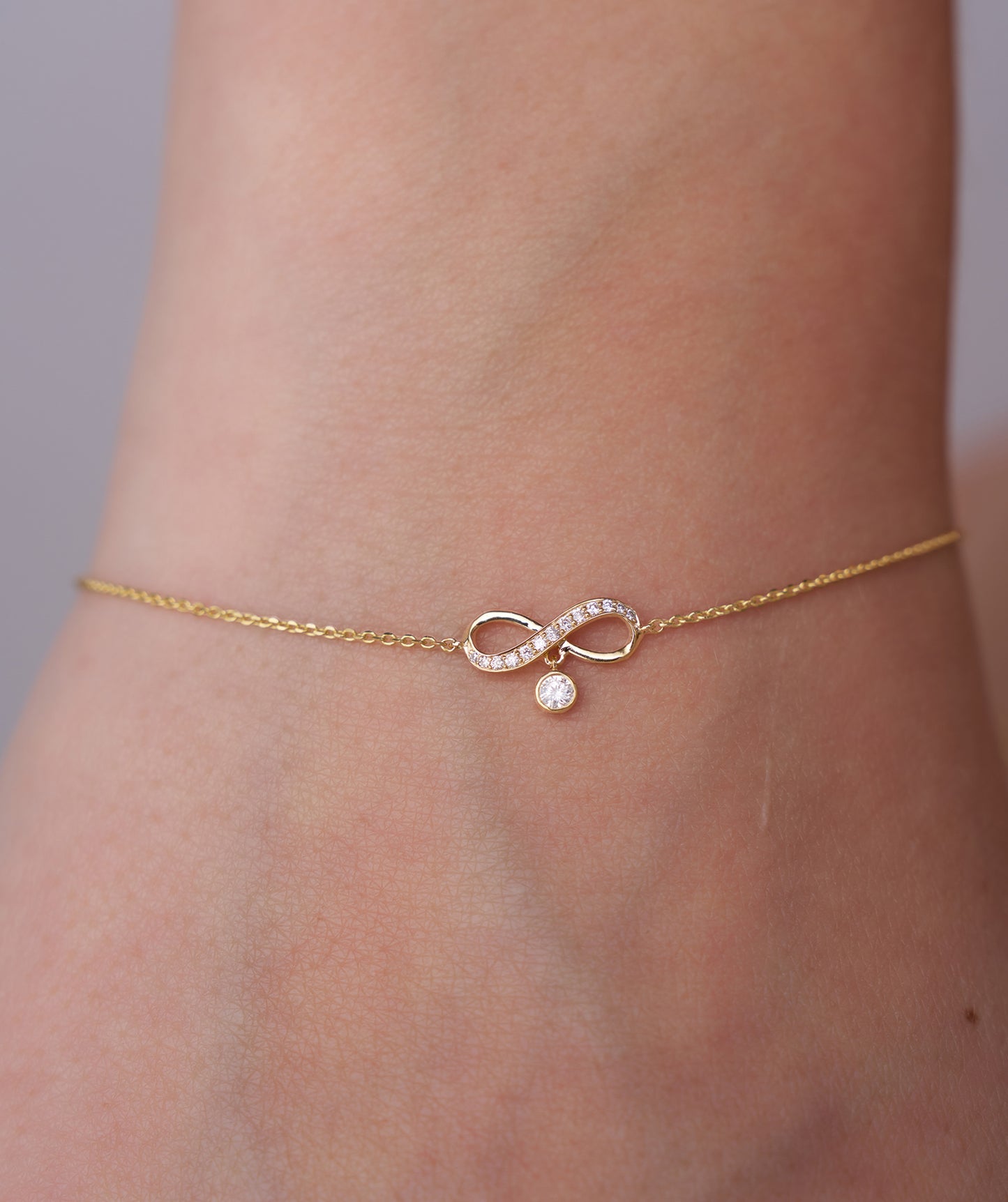 Infinity Bracelet with Diamonds