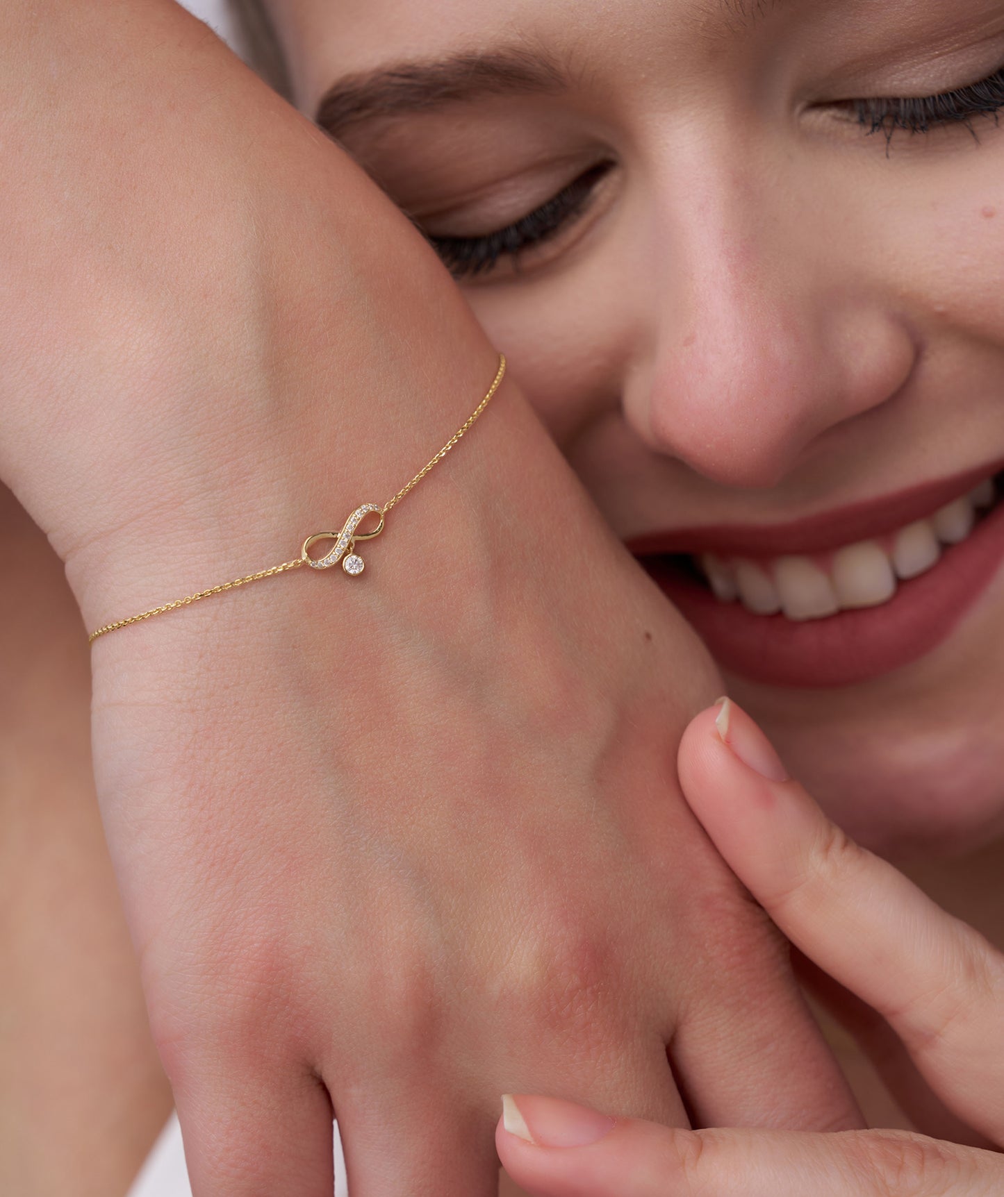 Infinity Bracelet with Diamonds