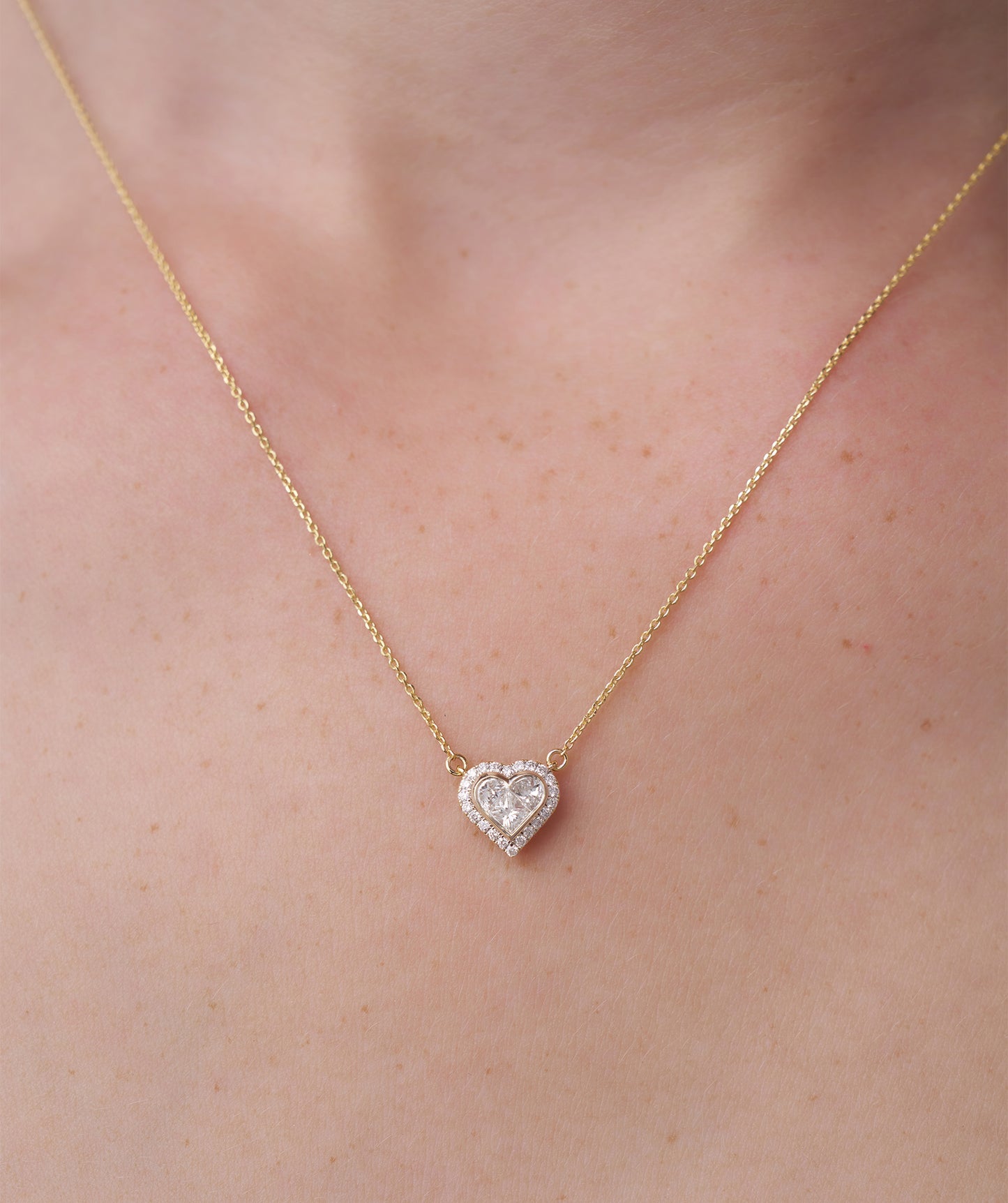 Heart-Shaped Diamond Necklace