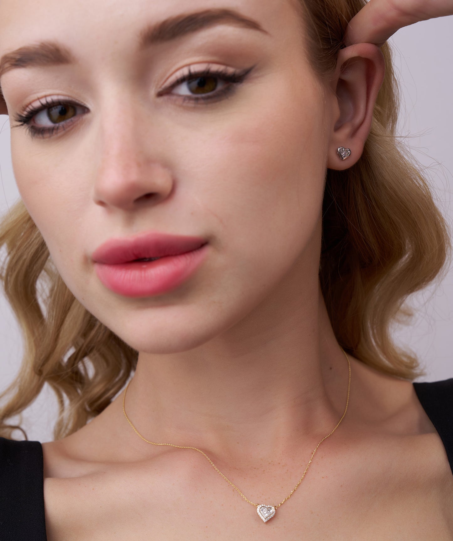 Heart-Shaped Diamond Necklace