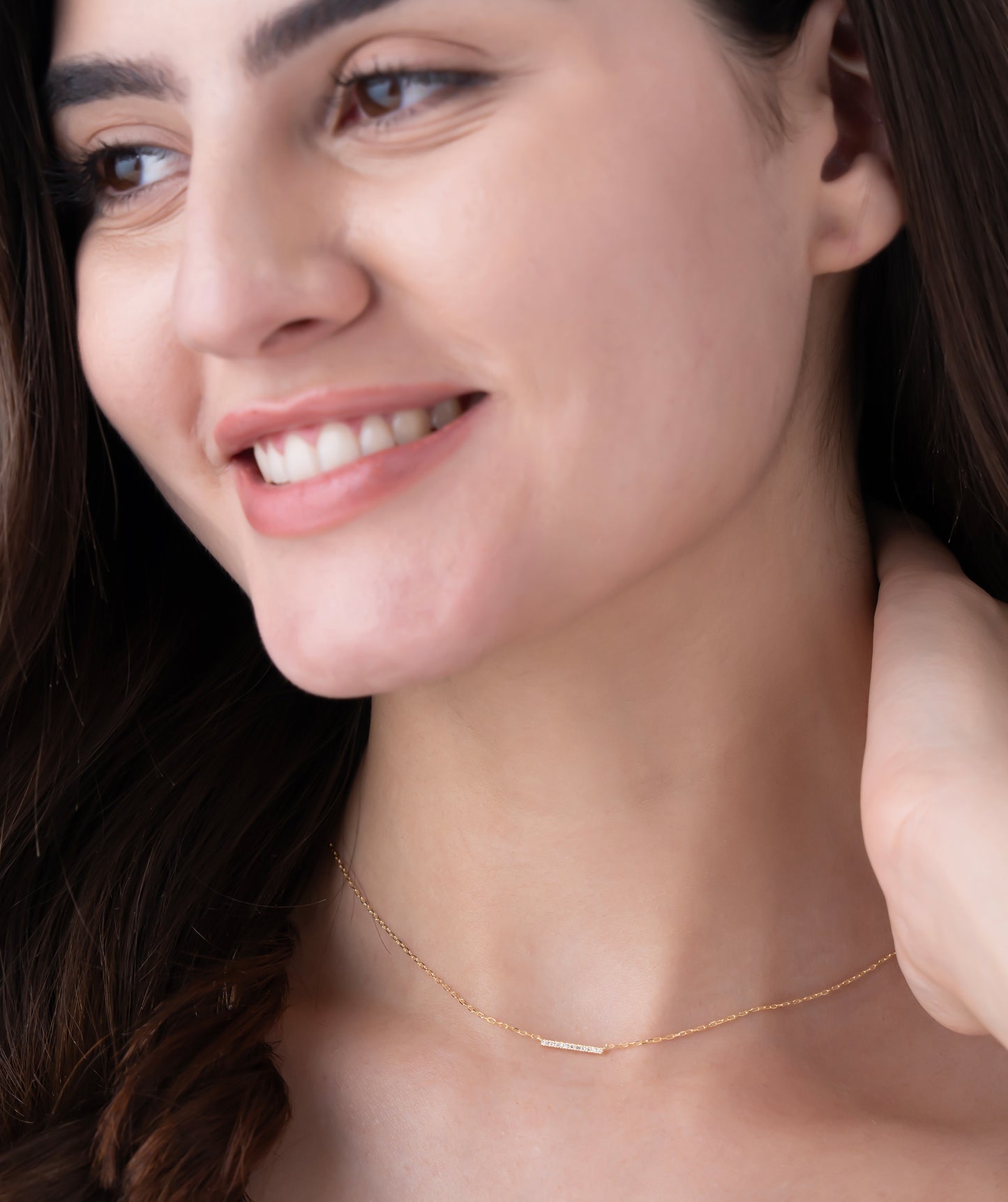 Diamond Bar Necklace
