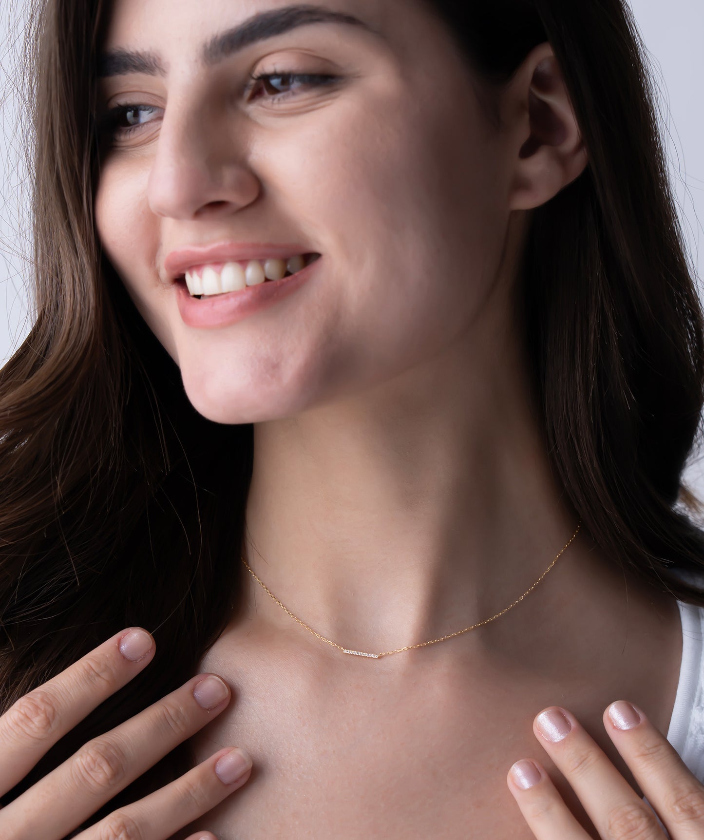 Diamond Bar Necklace
