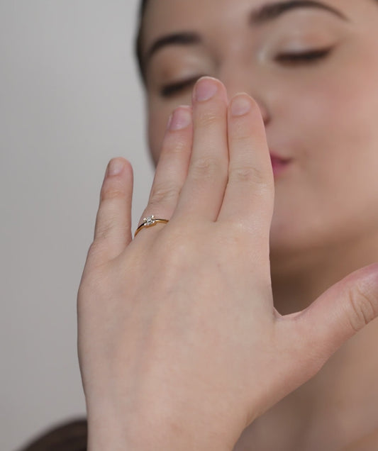 14K Gold Baguette Diamond Ring