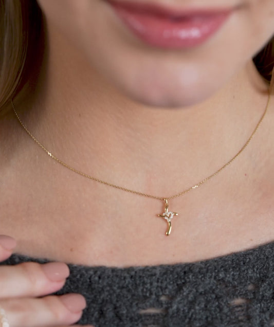 Eternal Twist Cross Necklace