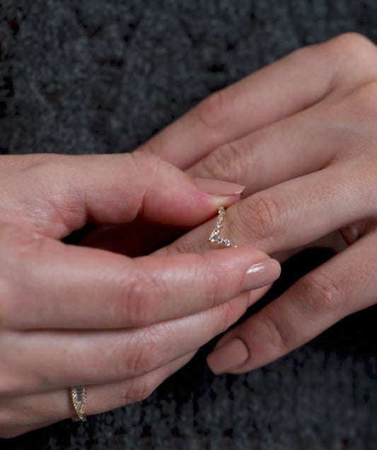 Diamond Chevron Ring