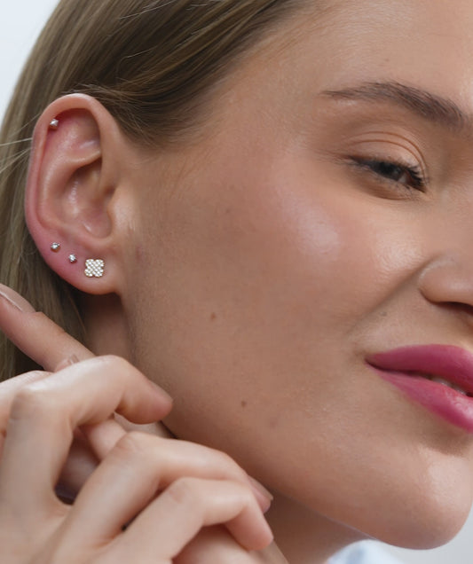 Embellished Clover Earrings