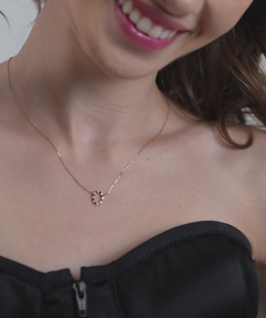 Celestial Sapphire Loop Necklace