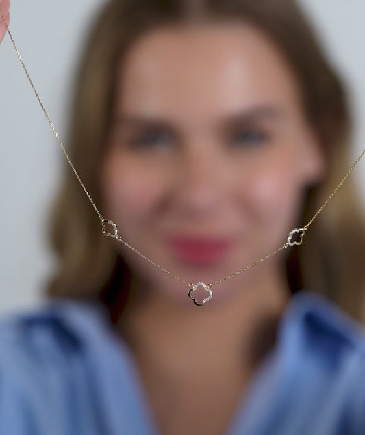 Lucky Clover 14K Gold Necklace