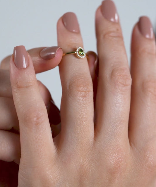 Pear Cut Halo Setting Fancy Ring
