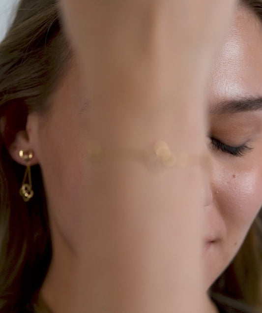 Triple Clover Diamond Charm Bracelet