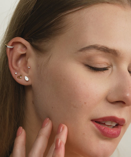 Elegant Pear-Shaped Diamond Studs