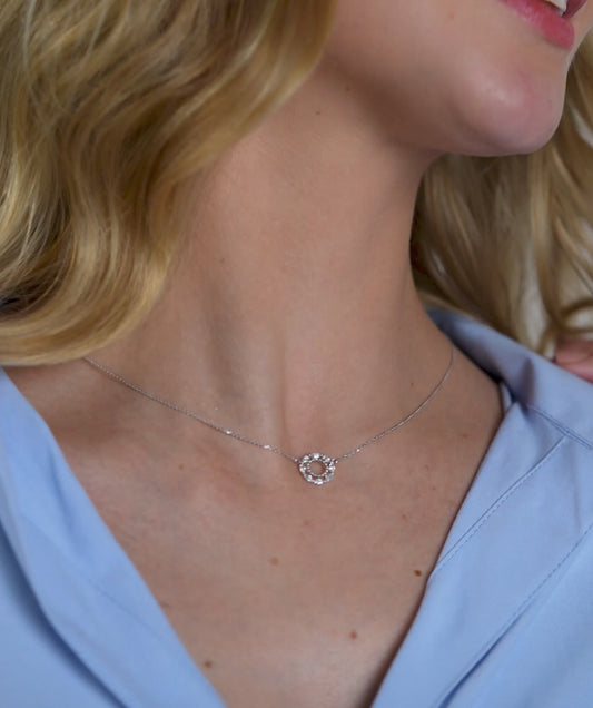 Radiant Halo Diamond Pendant Necklace
