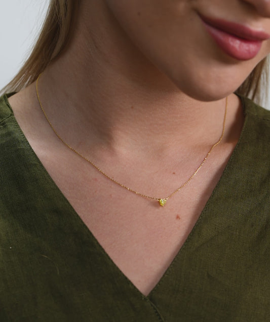 Yellow Heart Necklace