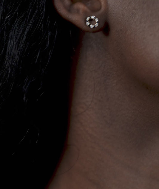 Sapphire & Diamond Halo Earrings