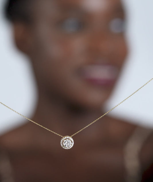 Timeless Diamond Halo Pendant