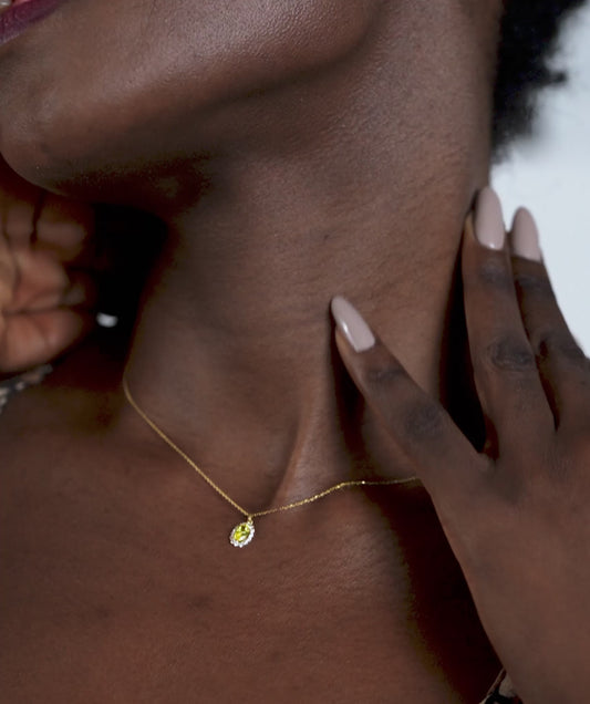 Sunshine Sparkle Oval Pendant