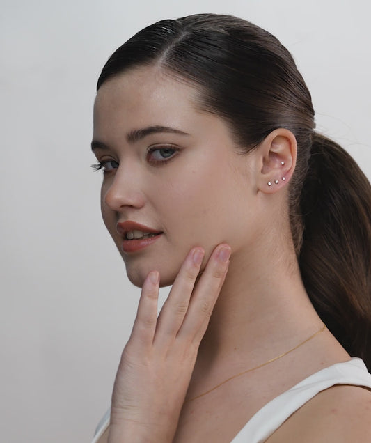 Round Diamond Solitaire Stud Earrings