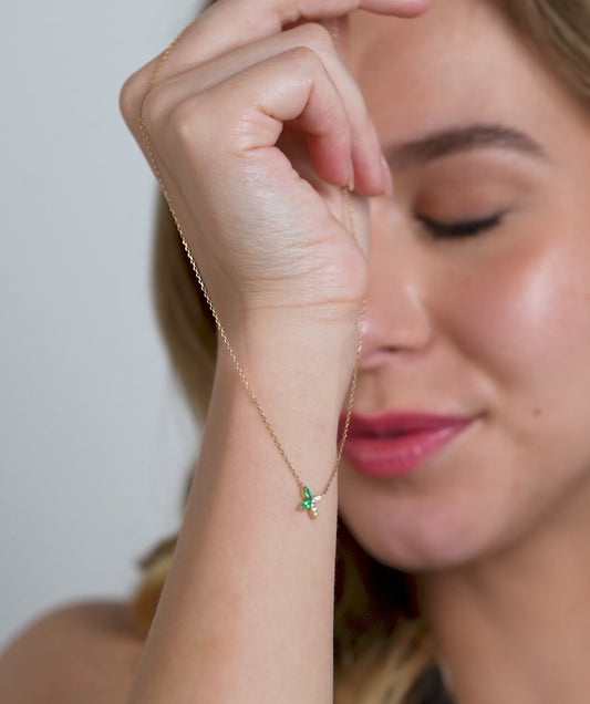 Floral Style 14K Gold Necklace