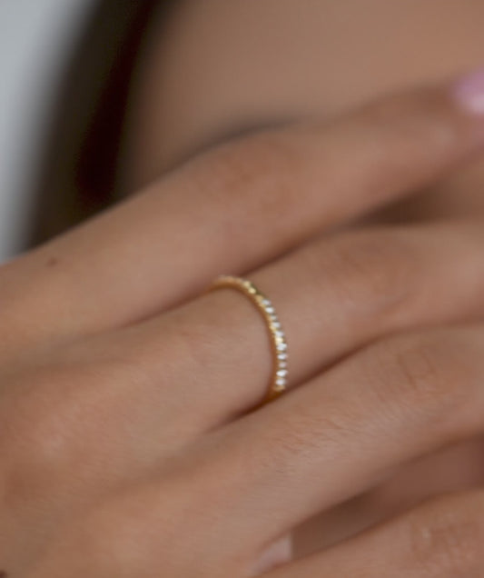 Bamboo-Inspired Diamond Band