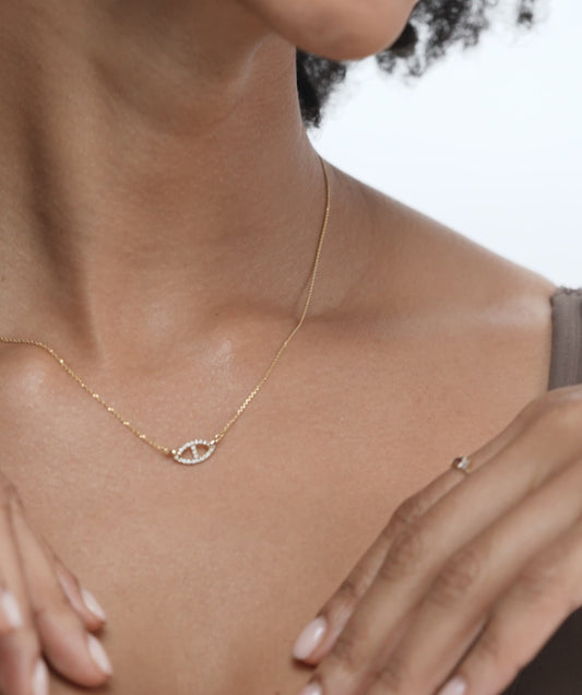 Elegant Marquise Diamond Pave Necklace