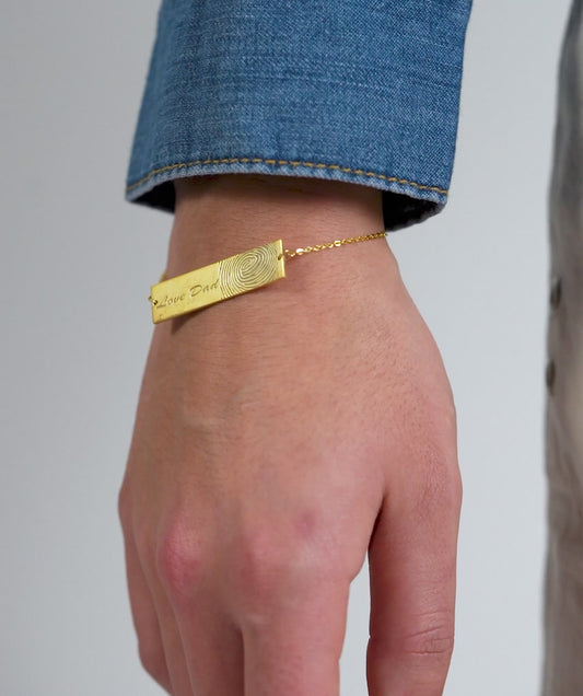 Custom Fingerprint Engraved Bracelet