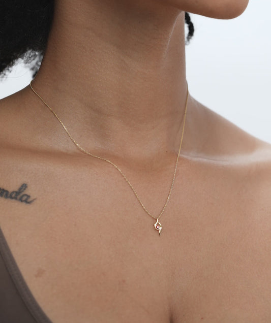 Artful Pendant with Bezel-Set Stone