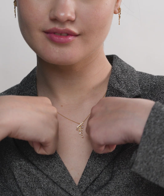 Cascading Diamond Dangle Necklace