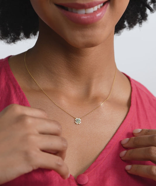 14K Gold Four-Leaf Pendant