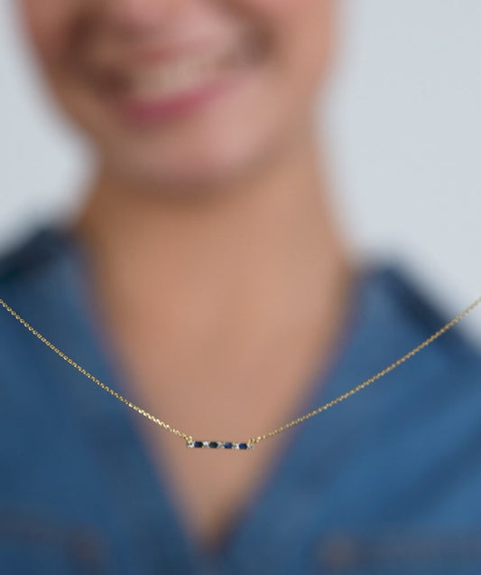 Fancy Bar Style Gold Necklace